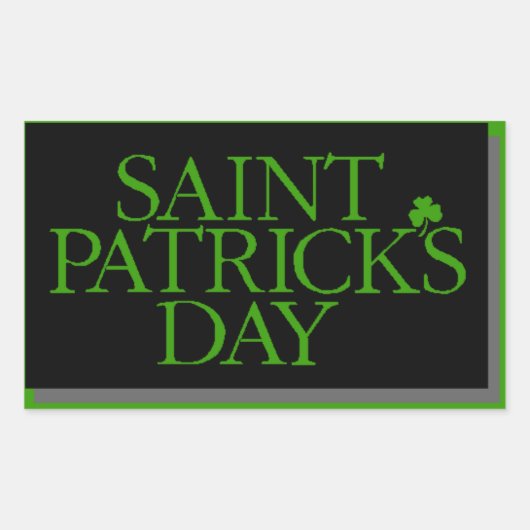 St. Patrick's Day Rechteckiger Aufkleber (Vorderseite)