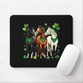 St. Patricks Day Reitsport drei Pferde mit Mousepad (Mit Mouse)