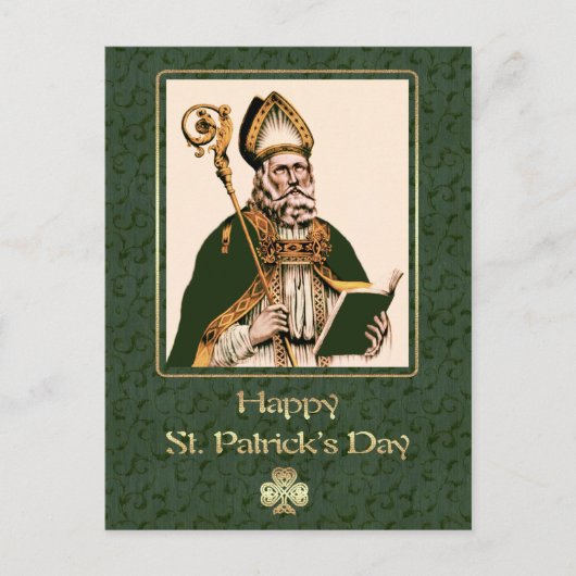 St. Patrick's Day Religious Postcard Postkarte (Vorderseite)