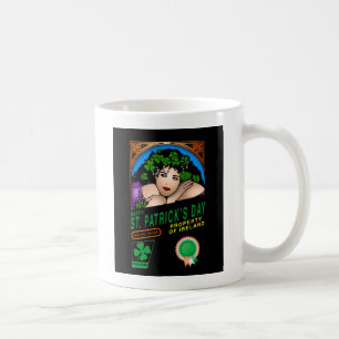 St. Patrick's Day Retro-Design mit irischem Mädche Kaffeetasse