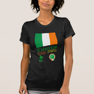 St. Patrick's Day Retro Design mit irischer Flagge T-Shirt