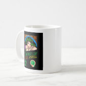 St. Patrick's Day Retro Design mit Irish Girl Kaffeetasse (Vorderseite Links)