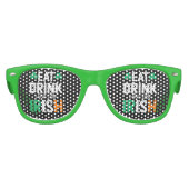 St Patrick's Day Retro-Sonnenbrille Partybrille (Vorderseite)