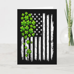 St Patricks Day Retro-US-amerikanische Flagge mit  Karte