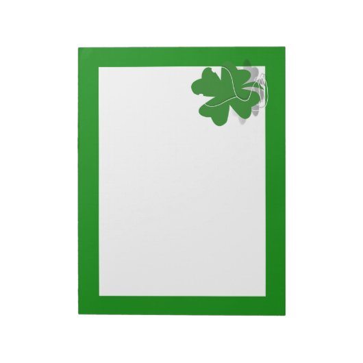 St. Patrick's Day Riish Clover Notizblock (Rotiert)