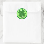 St. Patrick's Day Riish Clover Runder Aufkleber (Tasche)
