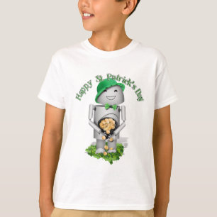 St. Patricks Day Robo-x9 mit Topf voll Gold T-Shirt