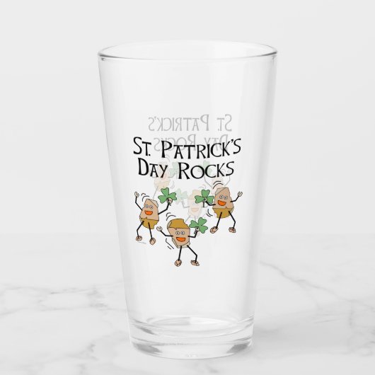 St. Patrick's Day Rocks Glas (Vorderseite)