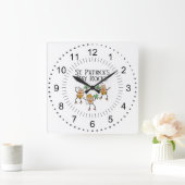 St. Patrick's Day Rocks Quadratische Wanduhr (Zuhause)
