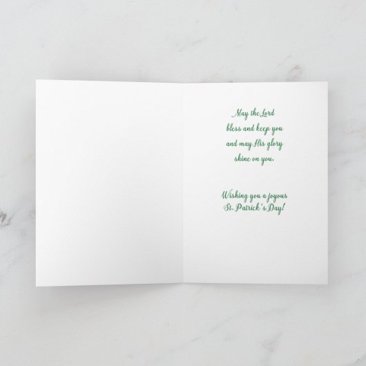 St. Patrick's Day Rosary Customize Name Religious Karte (Innenseite)