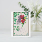 St. Patrick's Day Rose, Vintag Postkarte (Stehend Vorderseite)