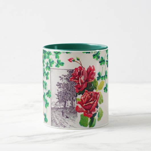 St. Patrick's Day Rose, Vintag Tasse (Zentrum)