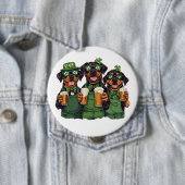 St. Patrick's Day Rottweiler Hunde Button (Beispiel)