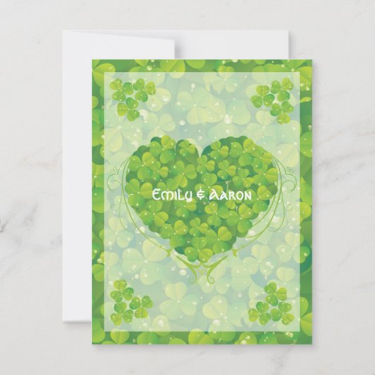 St. Patrick's Day RSVP Karte (Rückseite)