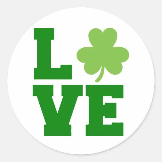 ☘️ St. Patrick's Day 💚 Runder Aufkleber (Vorderseite)