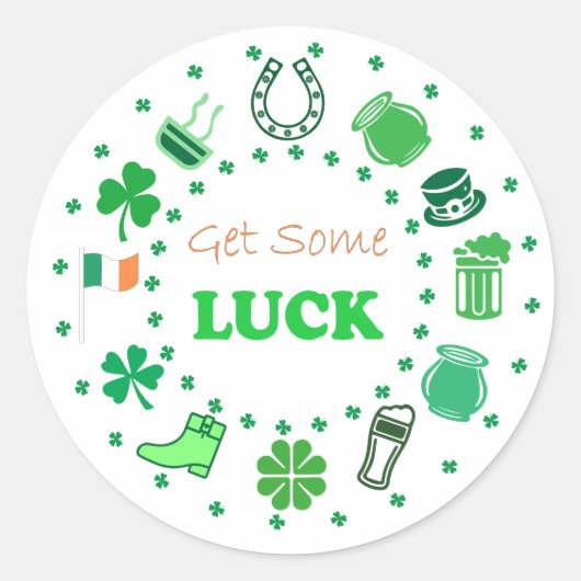 St. Patrick's Day Runder Aufkleber (Vorderseite)
