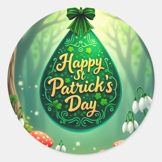 St. Patrick's Day Runder Aufkleber (Vorderseite)