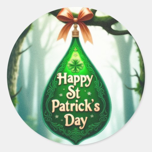 St. Patrick's Day Runder Aufkleber (Vorderseite)