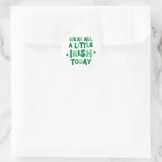 St. Patrick's Day Runder Aufkleber (Tasche)