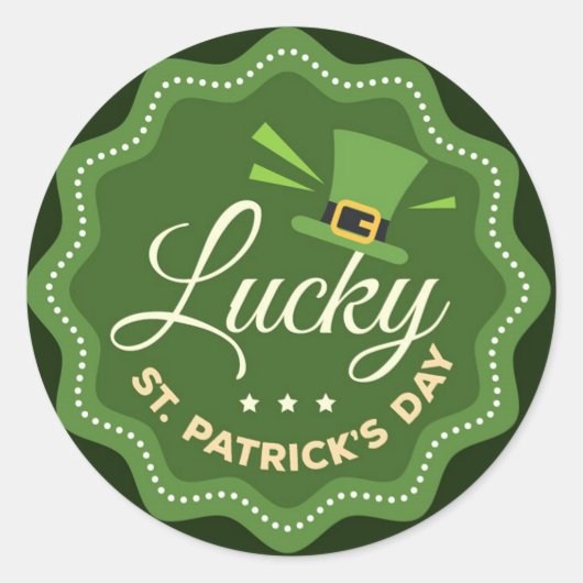 St. Patrick's Day Runder Aufkleber (Vorderseite)