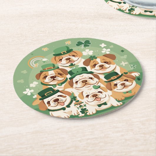 St. Patrick's Day Runder Pappuntersetzer (Angewinkelt)