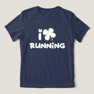 St. Patrick's Day Running Design Kleeblatt Maratho Tri-Blend Shirt