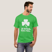 St. Patrick's Day Running T - Shirt - ich trinke d (Vorne ganz)