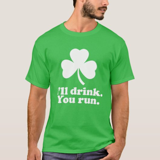 St. Patrick's Day Running T - Shirt - ich trinke d (Vorderseite)