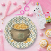  St Patrick's Day Rustic Pot of Gold Pappteller (Party)