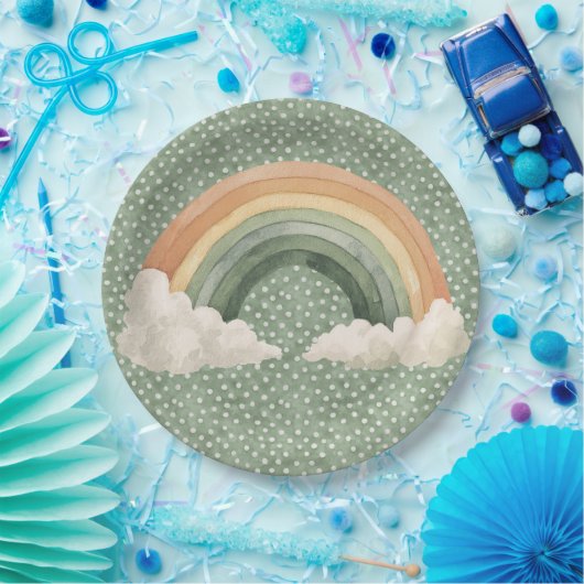  St Patrick's Day Rustic Rainbow Pappteller (Party)