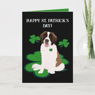 St. Patrick's Day Saint Bernard Feiertagskarte