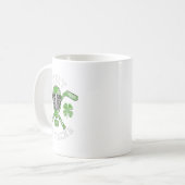 St Patricks Day Saint Hat Tricks Hockey Kleeblatt Kaffeetasse (Vorderseite Links)