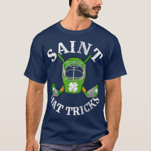 St Patricks Day Saint Hat Tricks Hockey Kleeblatt T-Shirt