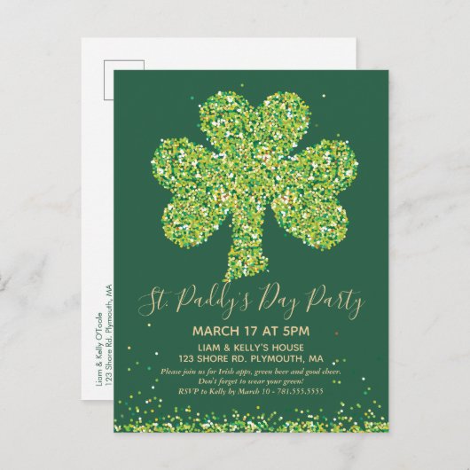 ST. PATRICK'S DAY (Saint Paddy's Day) Postkarte (Vorne/Hinten)