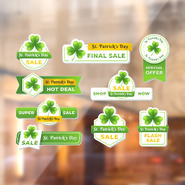 St Patrick's Day Sale Collection 9 Fensteraufkleber
