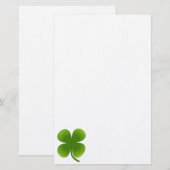 St. Patrick's Day Samrock 4 Leaf Clover Briefpapier (Vorne/Hinten)