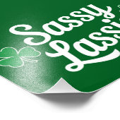 St Patricks Day Sassy Lassie Funny Irish Fotodruck (Ecke)