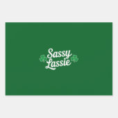 St Patricks Day Sassy Lassie Funny Irish Geschenkpapier Set (Vorderseite)