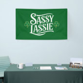St Patricks Day Sassy Lassie Funny Irish Girl Banner (Messeveranstaltung)