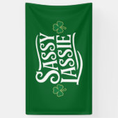 St Patricks Day Sassy Lassie Funny Irish Girl Banner (Vertikal)