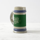 St Patricks Day Sassy Lassie Funny Irish Girl Bierglas (Vorderseite Links)