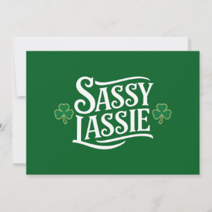 St Patricks Day Sassy Lassie Funny Irish Girl Einladung