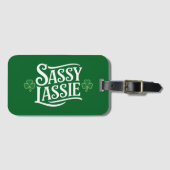 St Patricks Day Sassy Lassie Funny Irish Girl Gepäckanhänger (Vorderseite (Horizontal))