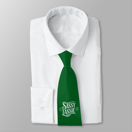 St Patricks Day Sassy Lassie Funny Irish Girl Krawatte (Gebunden)