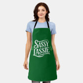 St Patricks Day Sassy Lassie Funny Irish Girl Schürze (Getragen)