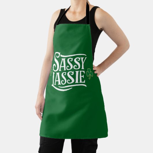 St Patricks Day Sassy Lassie Funny Irish Girl Schürze (InSitu)