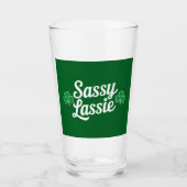 St Patricks Day Sassy Lassie Funny Irish Glas (Vorderseite)
