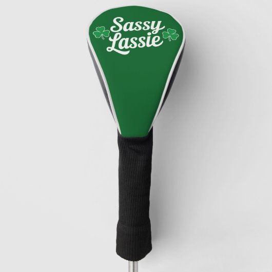 St Patricks Day Sassy Lassie Funny Irish Golf Headcover (Vorderseite)