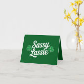St Patricks Day Sassy Lassie Funny Irish Karte (Gelbe Blume)