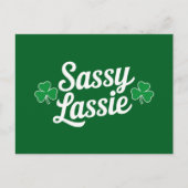 St Patricks Day Sassy Lassie Funny Irish Postkarte (Vorderseite)
